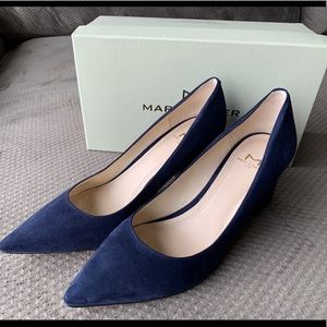 Marc Fisher Zala Blue Suede Pump